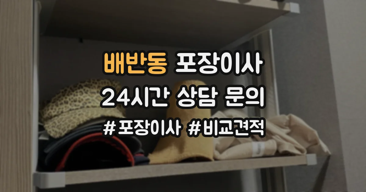 배반동 포장이사