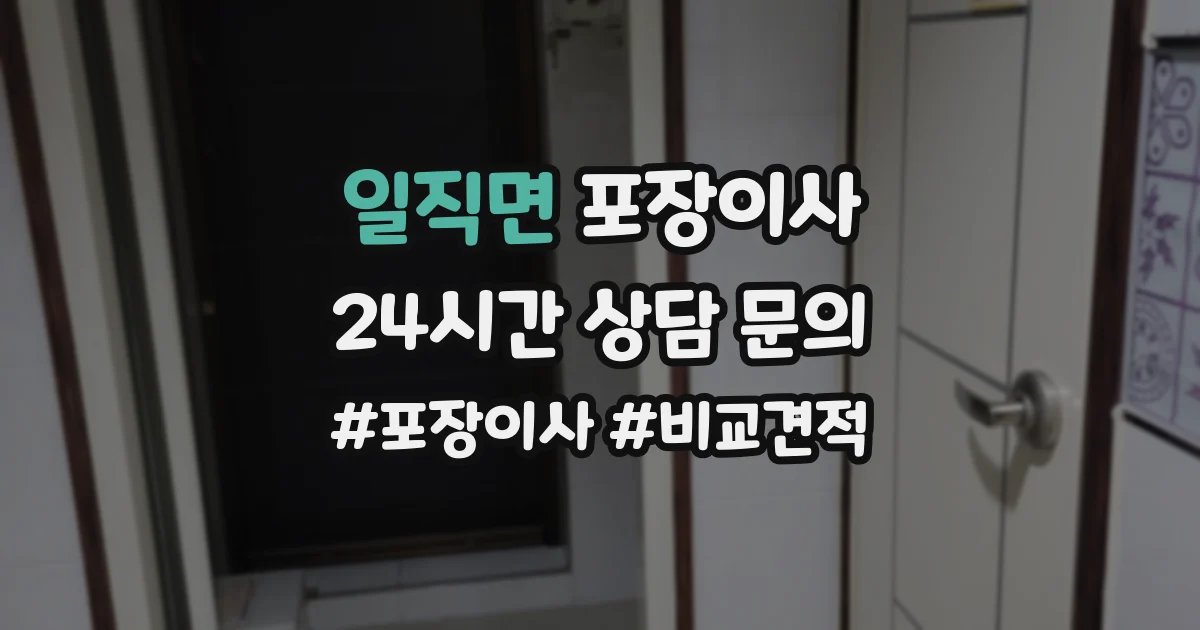 일직면 포장이사