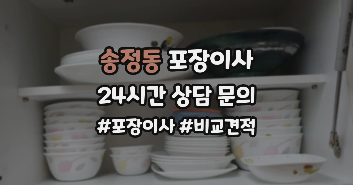송정동 포장이사