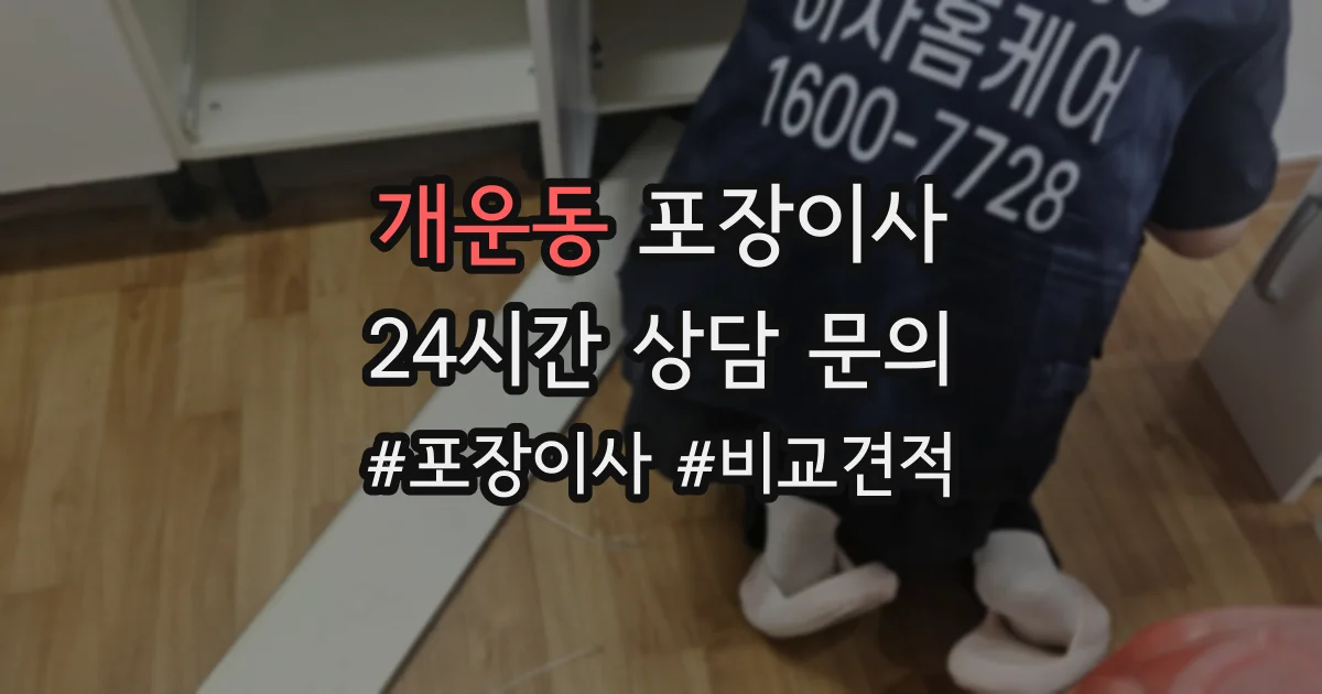 개운동 포장이사