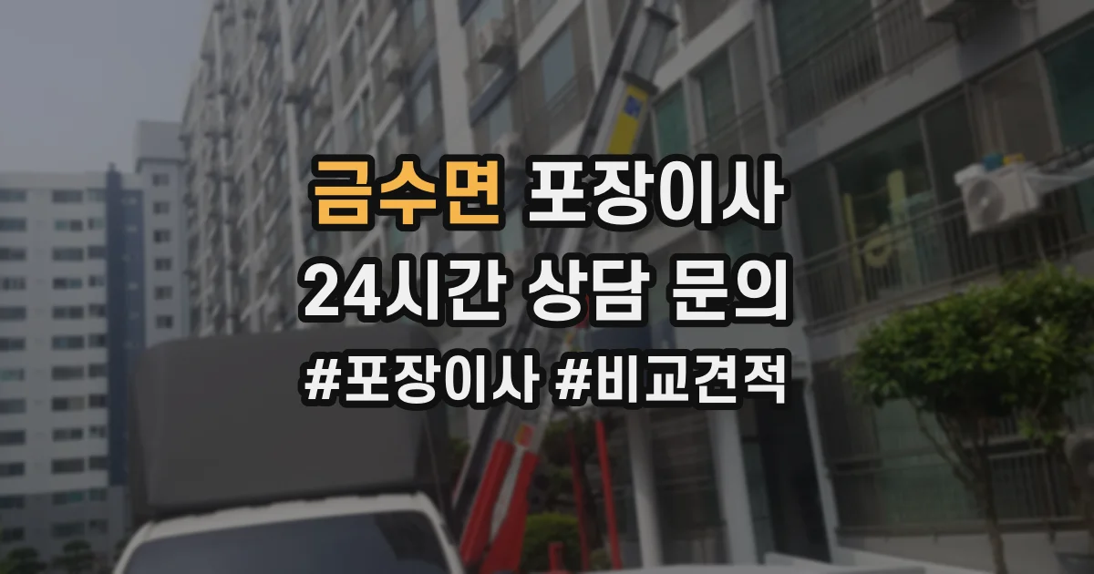 금수면 포장이사