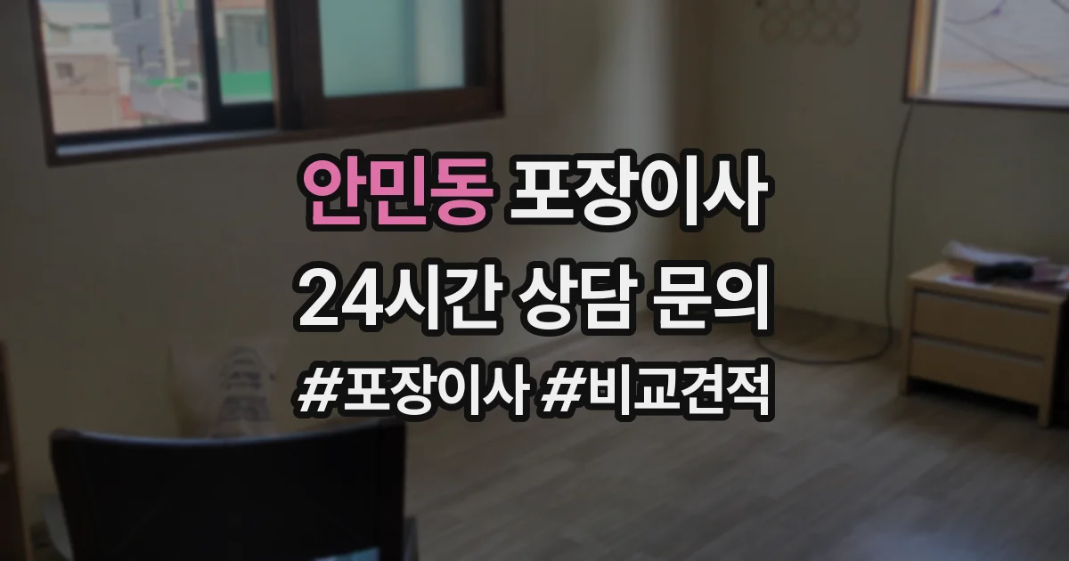 안민동 포장이사