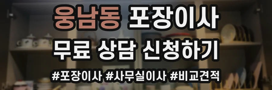 웅남동 포장이사
