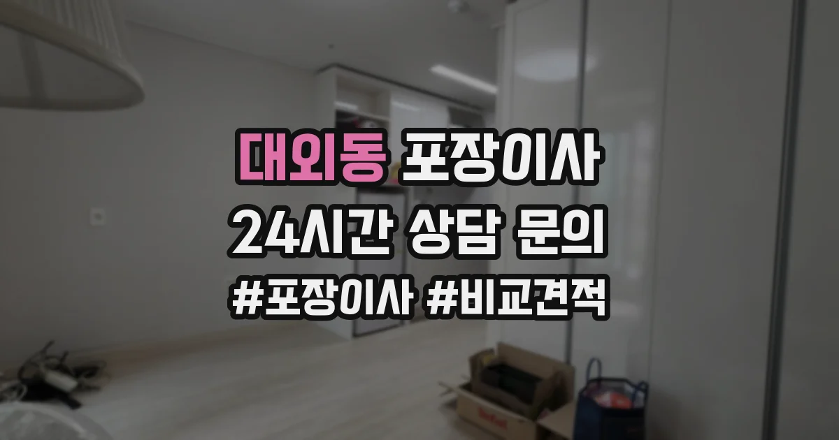 대외동 포장이사