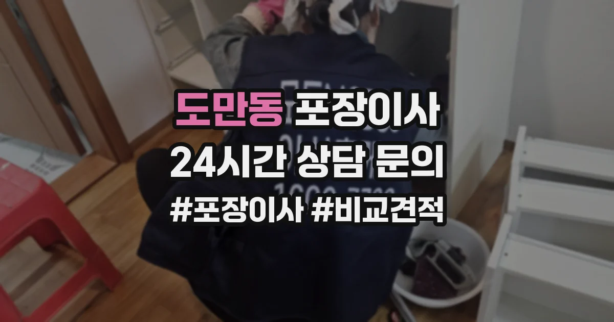 도만동 포장이사