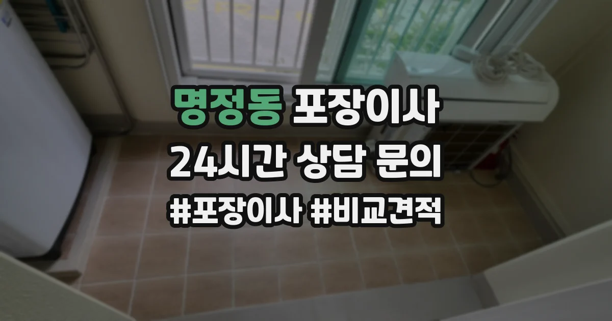 명정동 포장이사