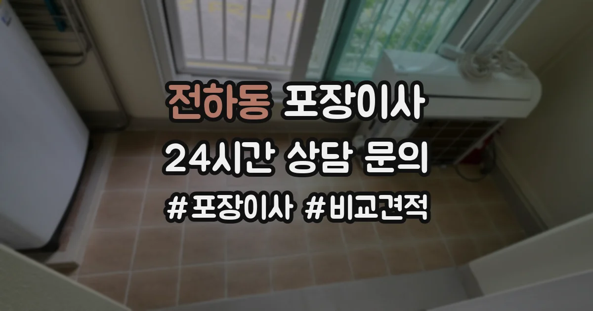 전하동 포장이사