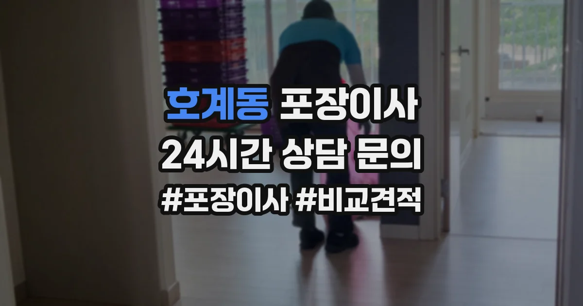 호계동 포장이사