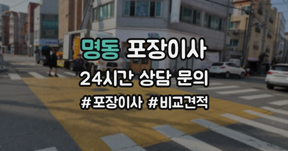 명동 포장이사