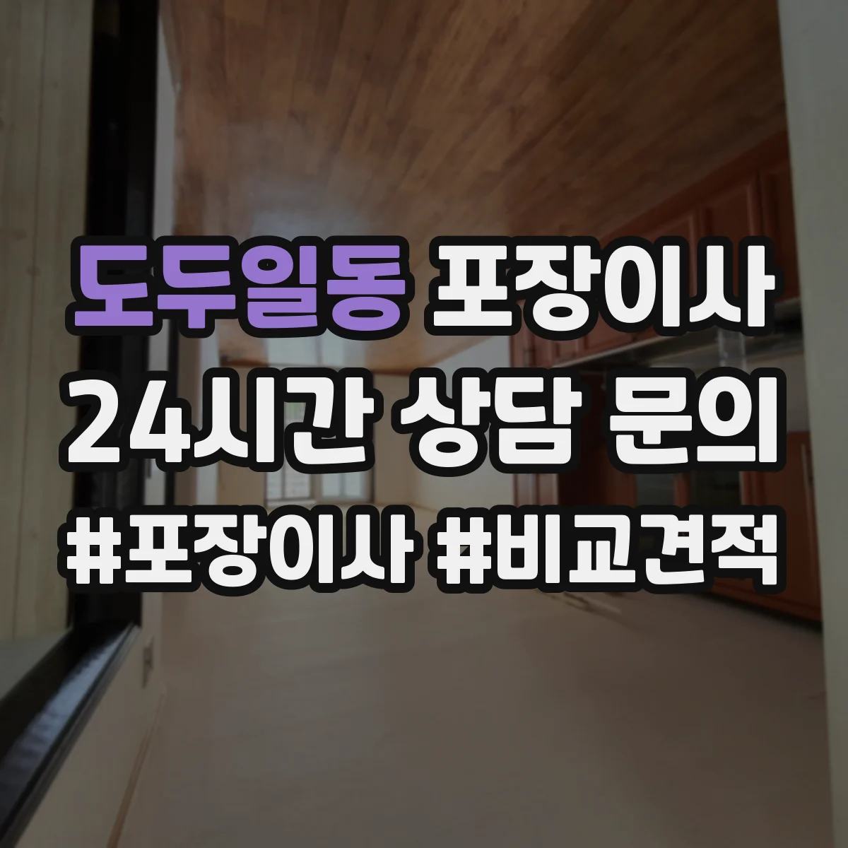 도두일동 포장이사