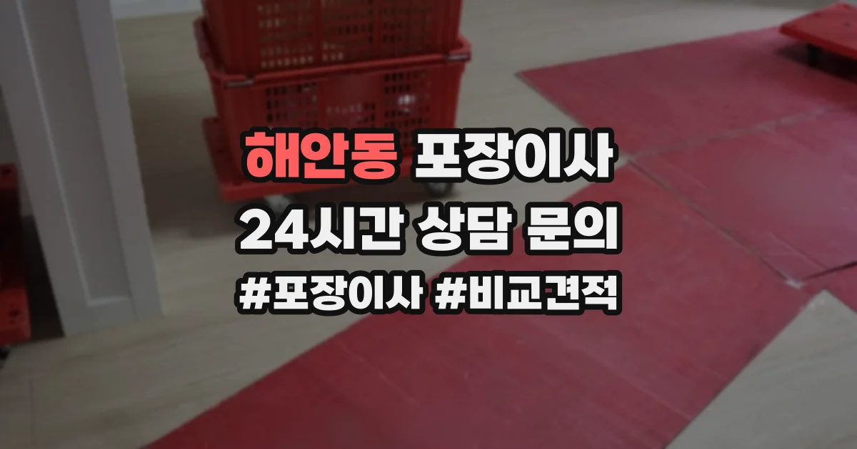 해안동 포장이사