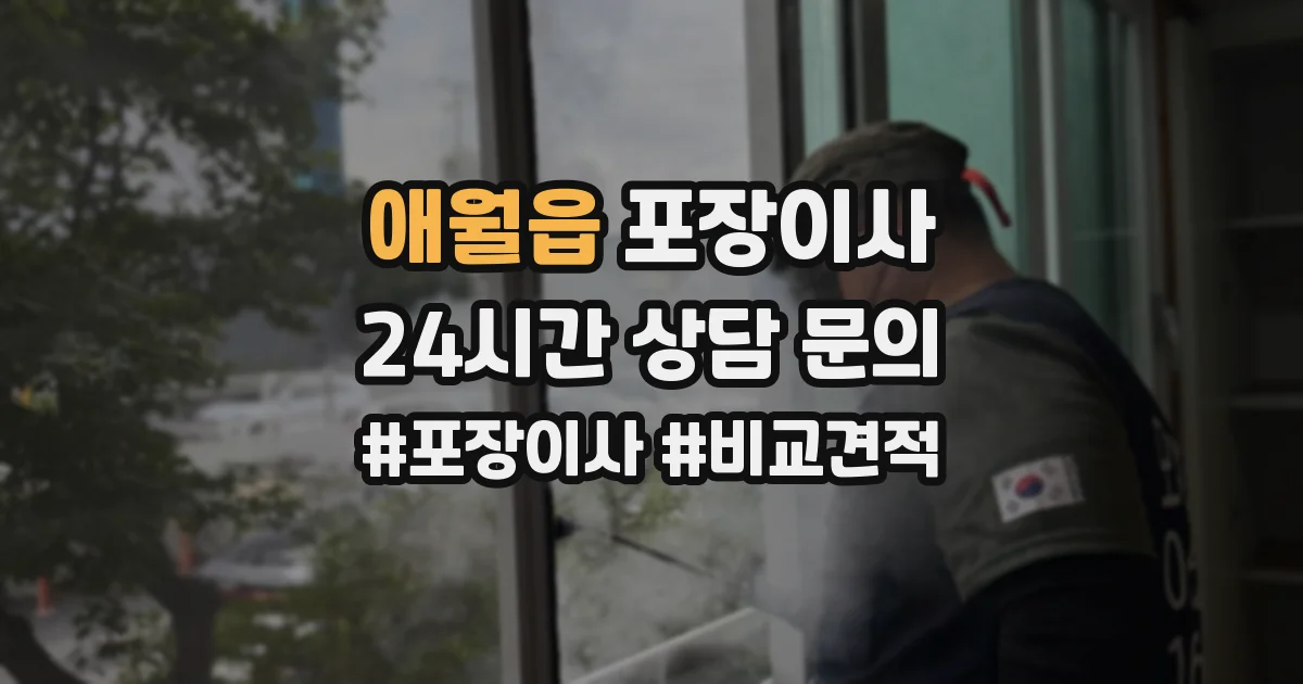 애월읍 포장이사