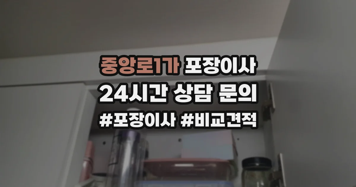 중앙로1가 포장이사