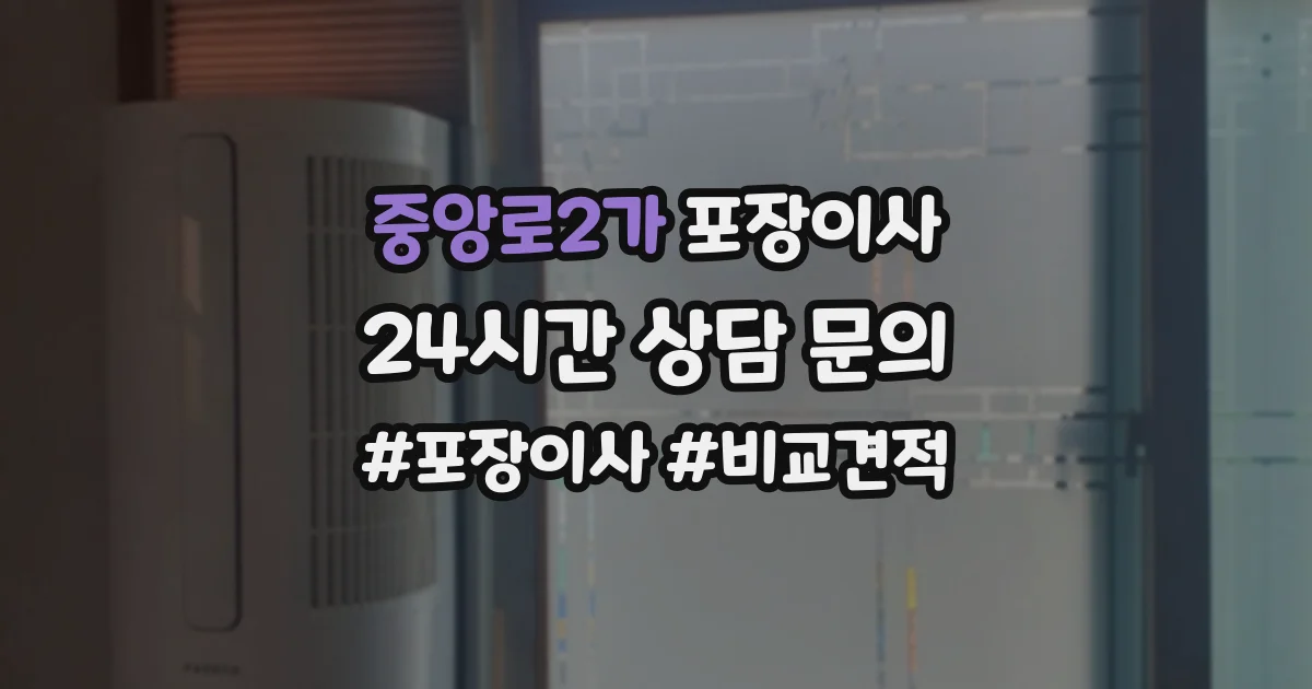 중앙로2가 포장이사