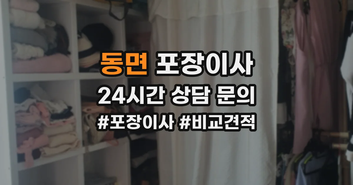동면 포장이사