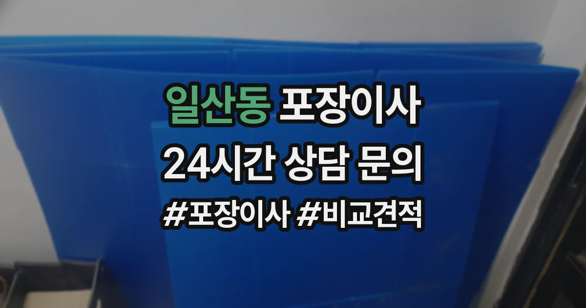 일산동 포장이사