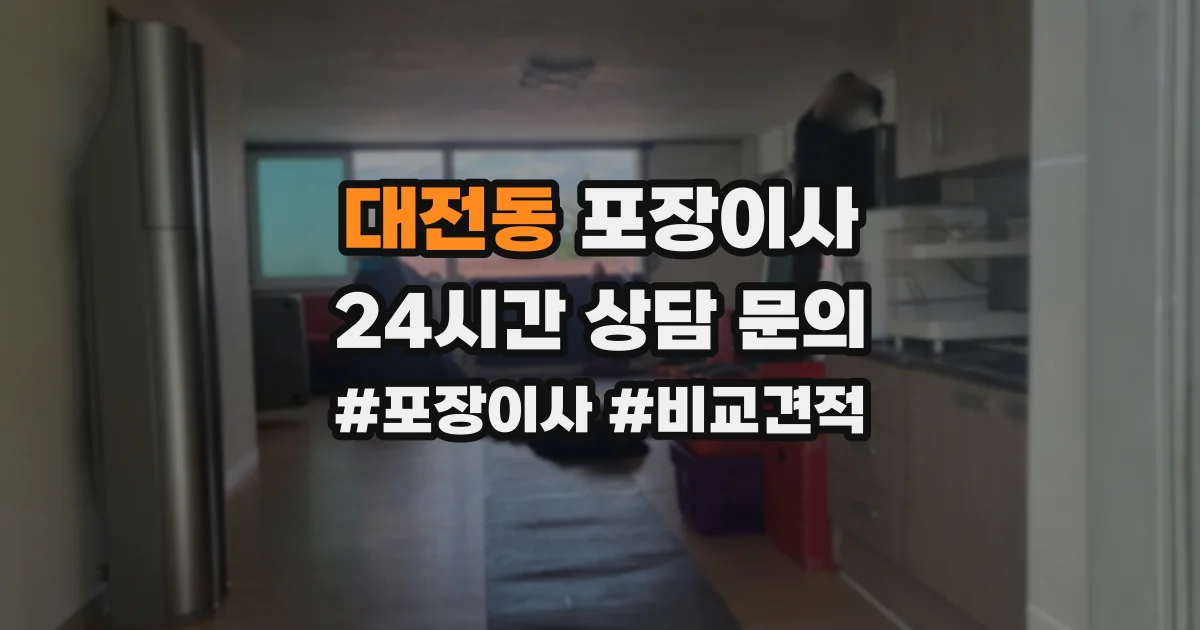 대전동 포장이사