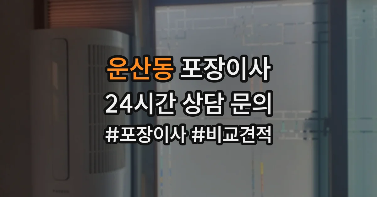운산동 포장이사