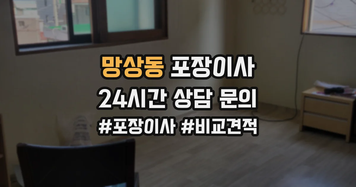 망상동 포장이사