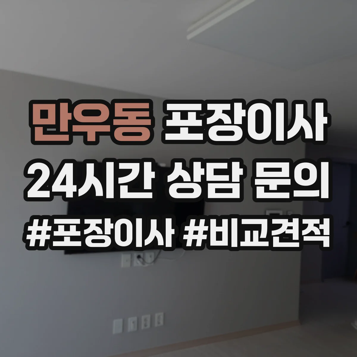 만우동 포장이사
