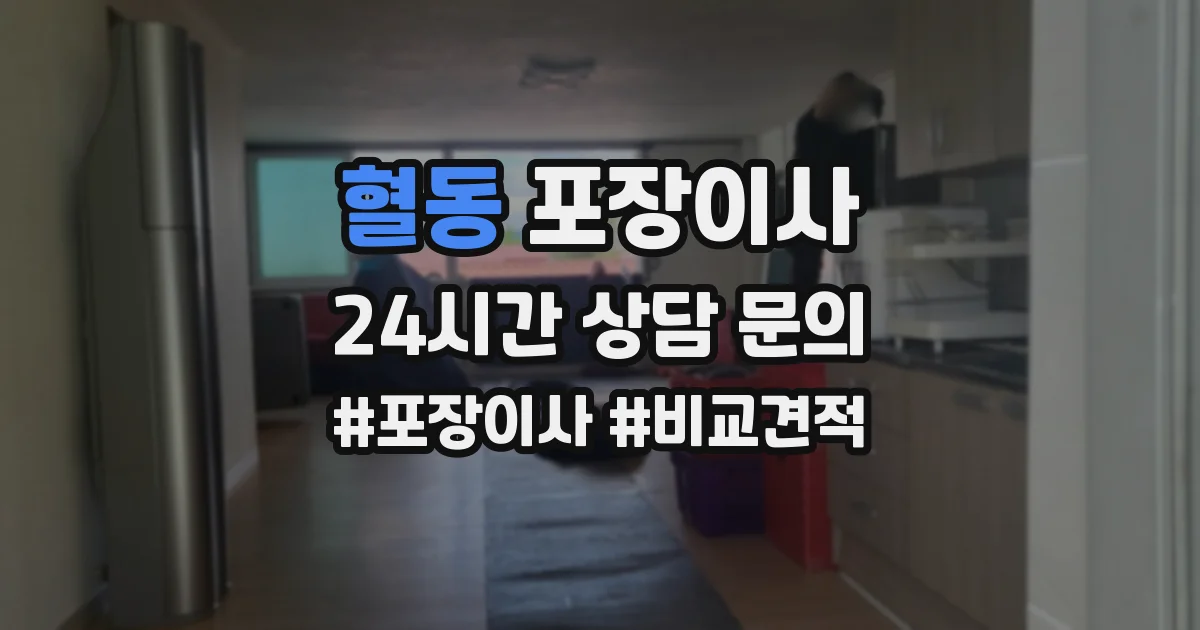 혈동 포장이사