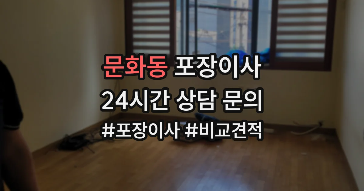 문화동 포장이사