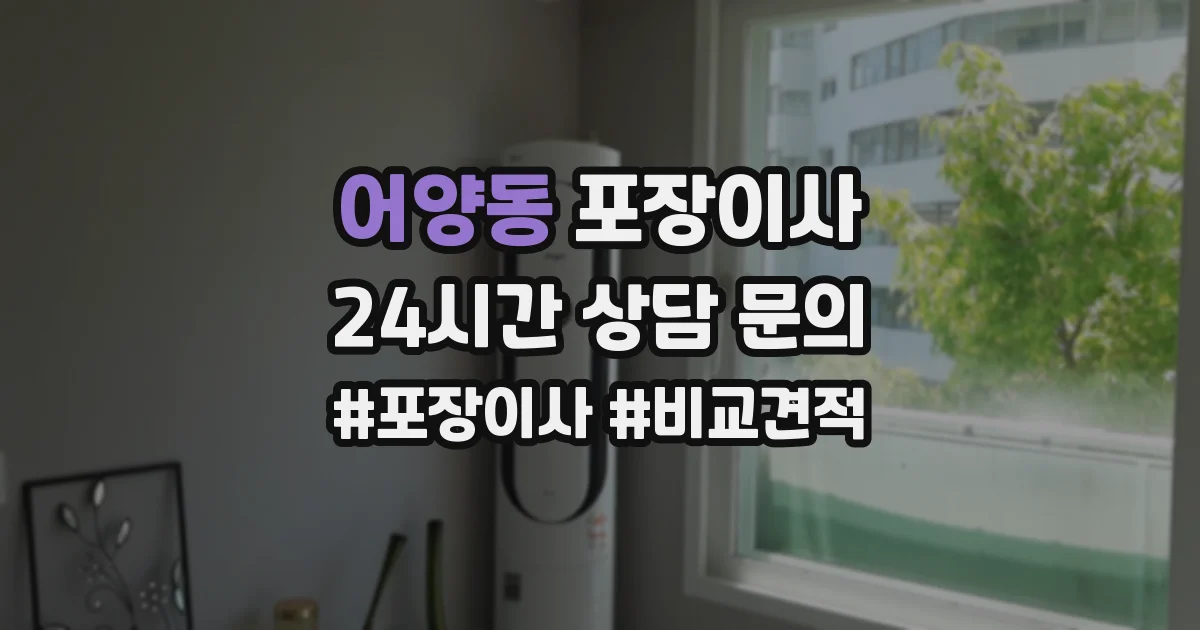 어양동 포장이사