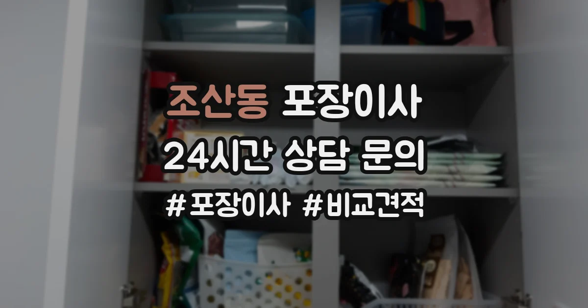 조산동 포장이사