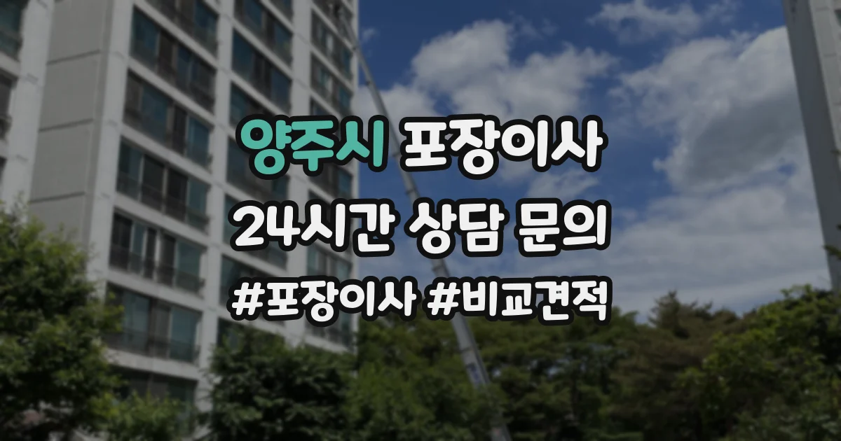 양주시 포장이사