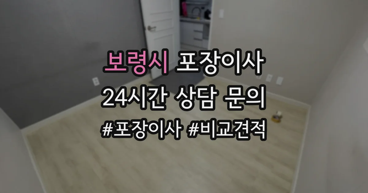 보령시 포장이사