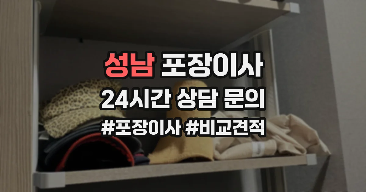 성남 포장이사