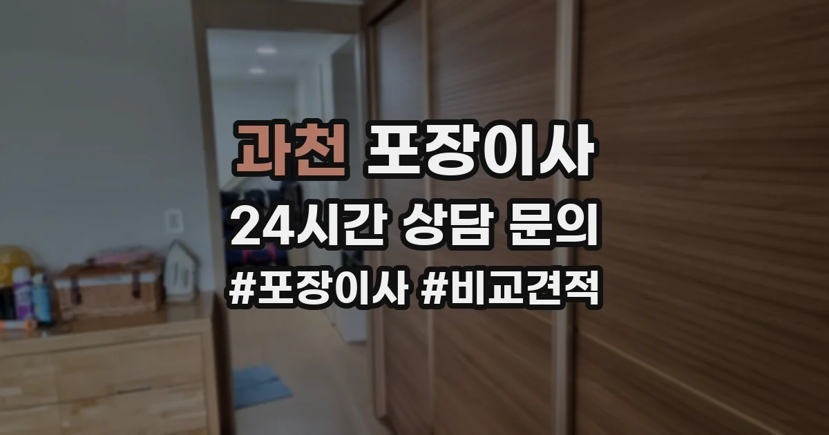과천 포장이사