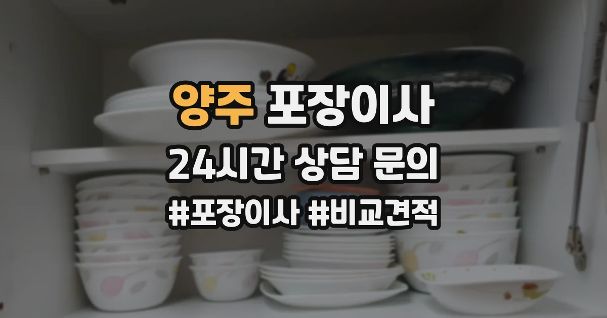 양주 포장이사