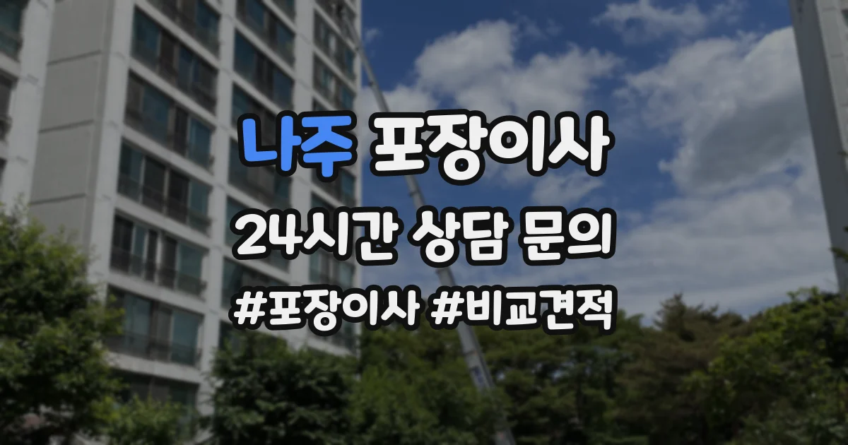 나주 포장이사