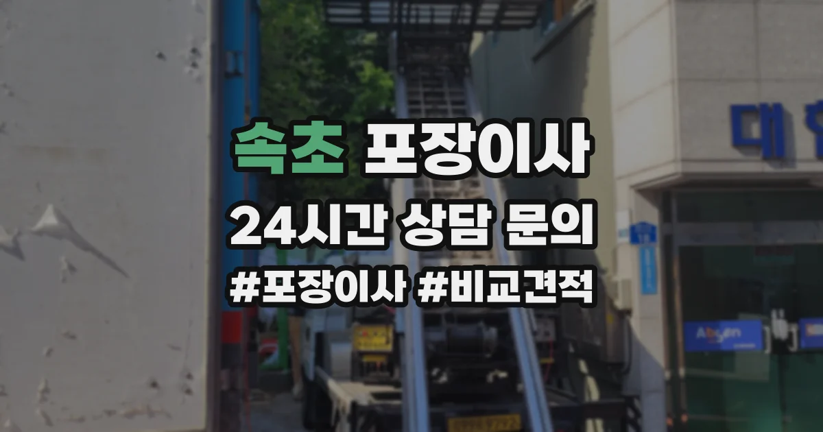 속초 포장이사