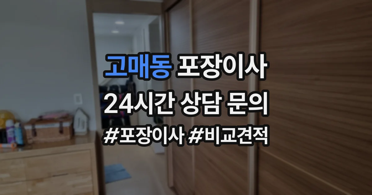 고매동 포장이사