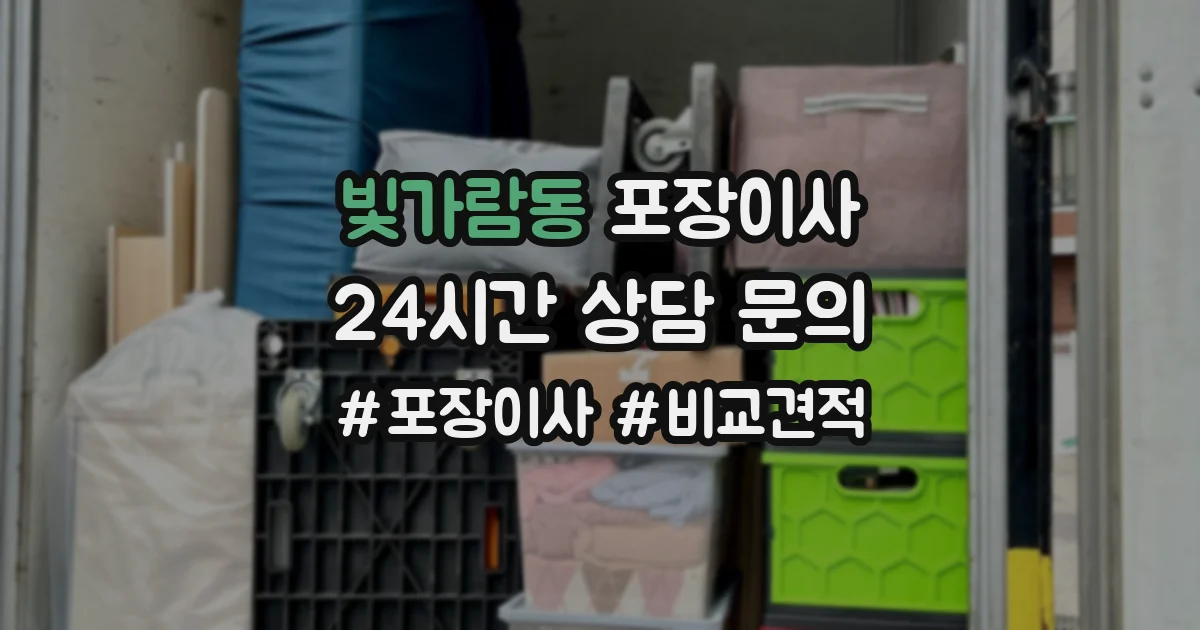 빛가람동 포장이사