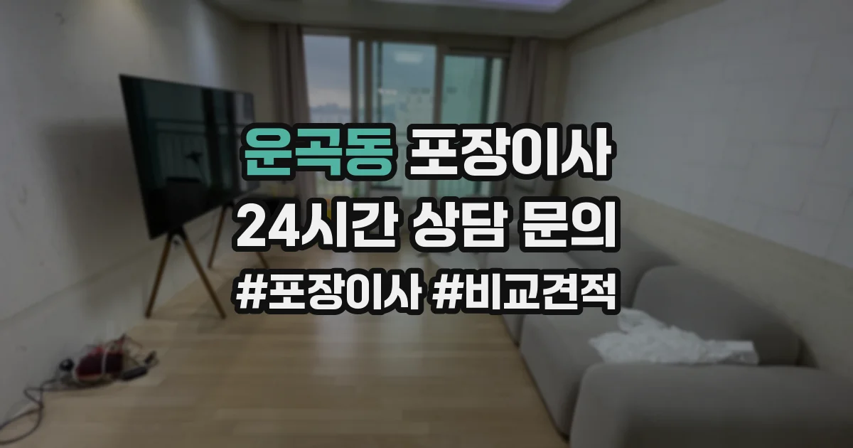 운곡동 포장이사