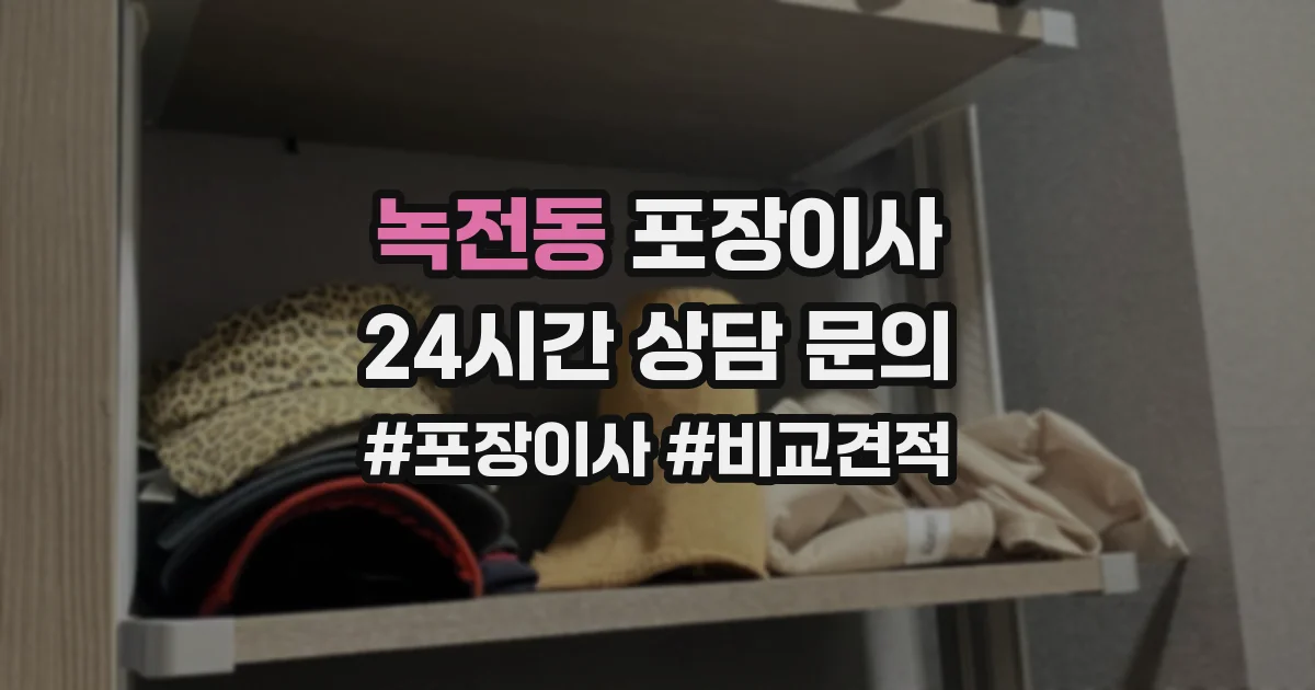 녹전동 포장이사