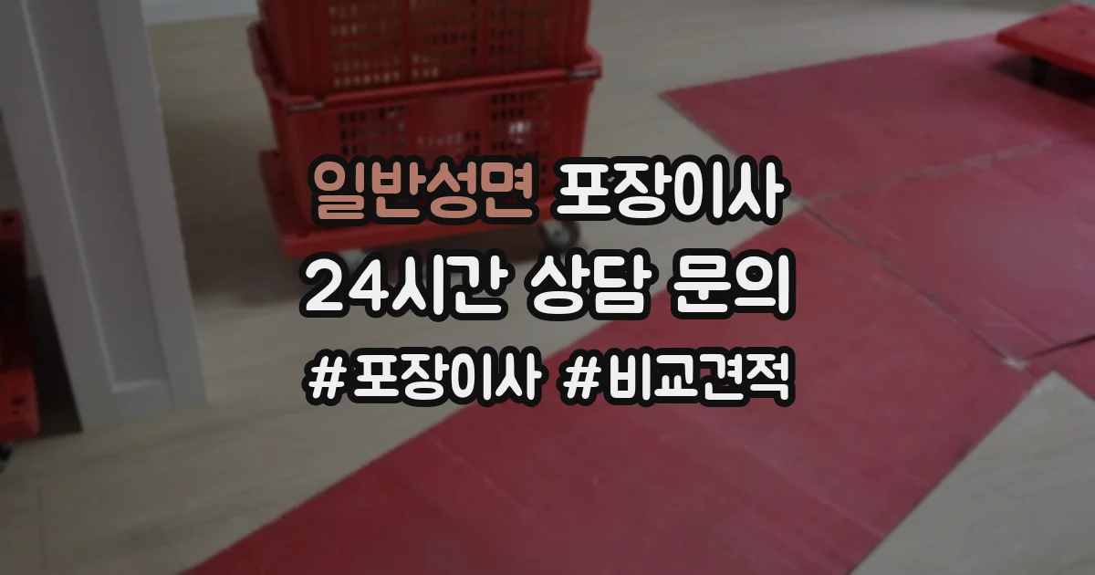 일반성면 포장이사