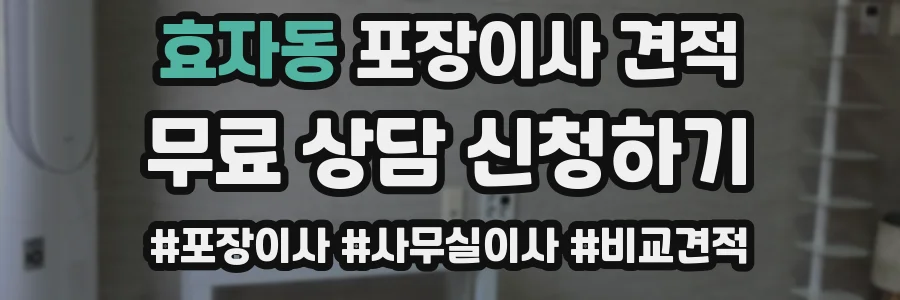 효자동 포장이사 견적