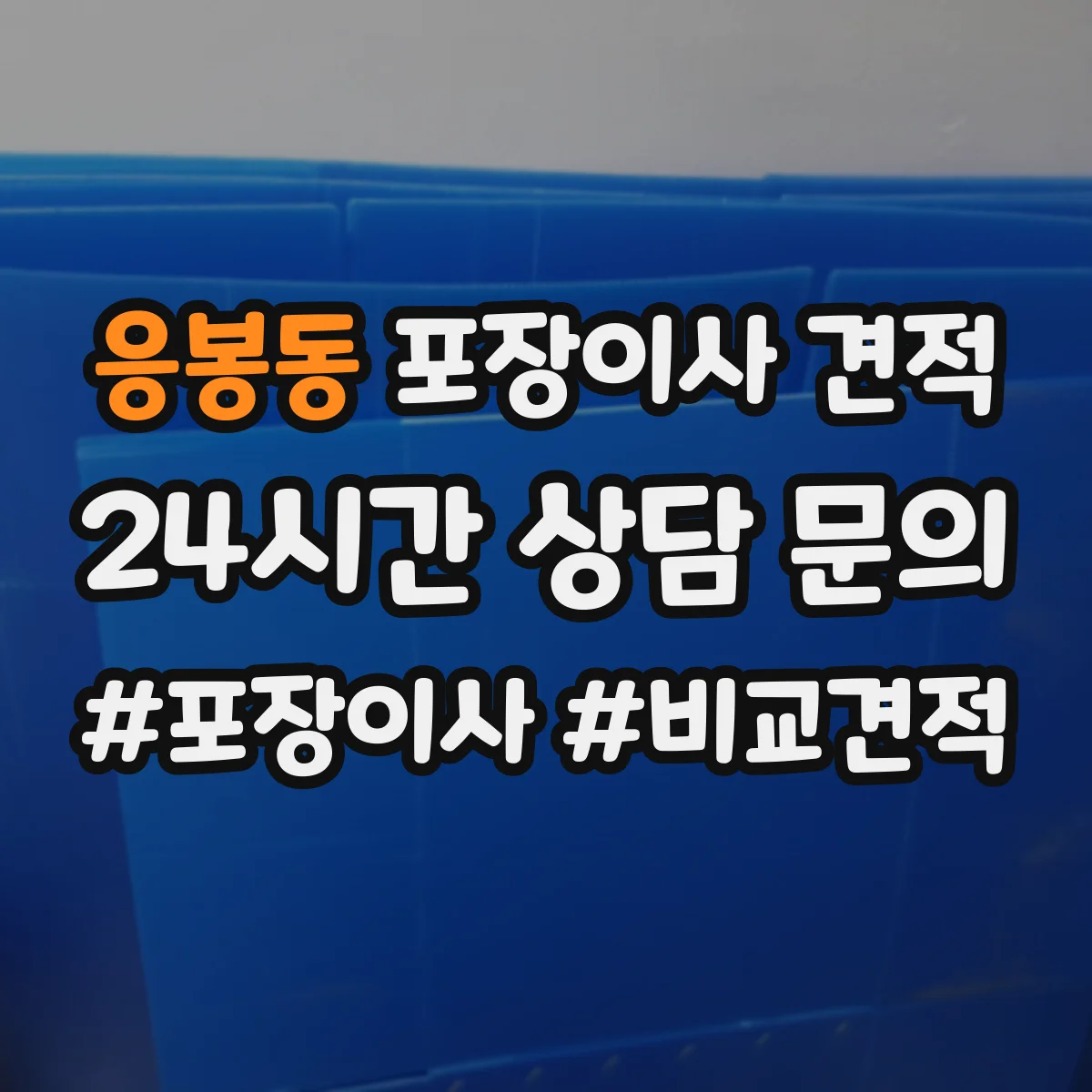 응봉동 포장이사 견적