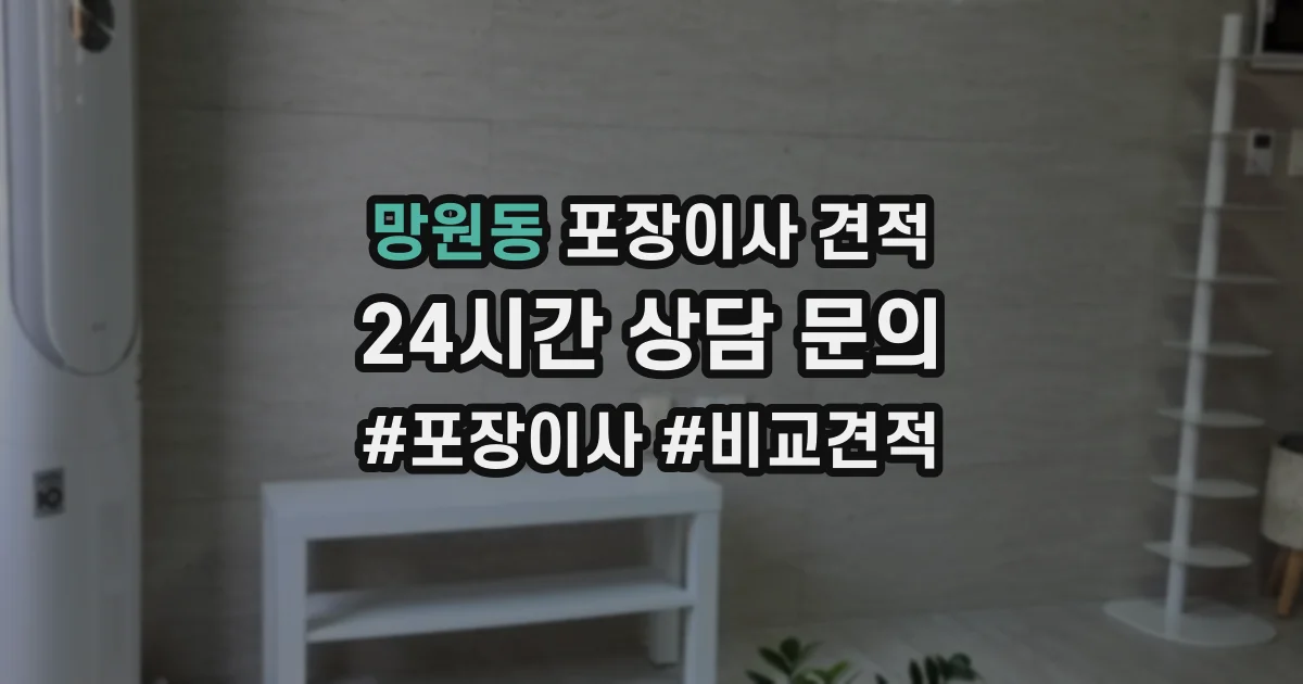 망원동 포장이사 견적