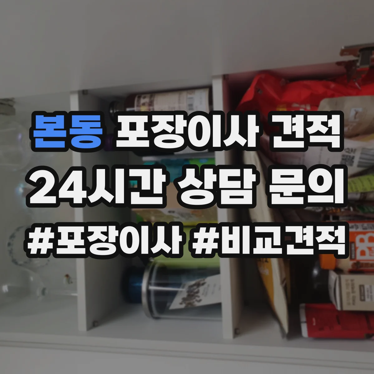 본동 포장이사 견적 견적서에서 전체·부분 포장 표기 의미