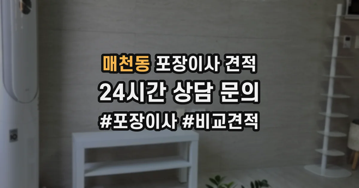 매천동 포장이사 견적