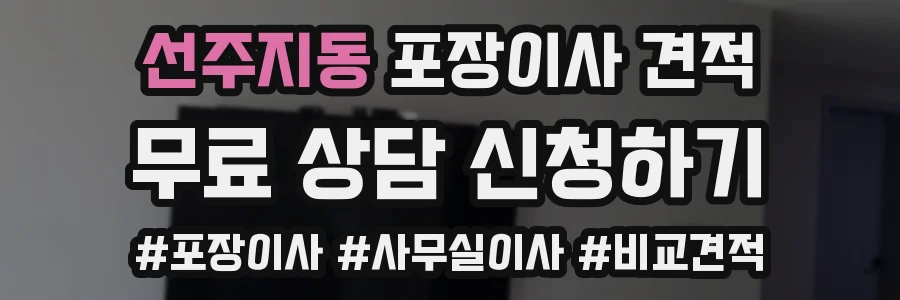 선주지동 포장이사 견적