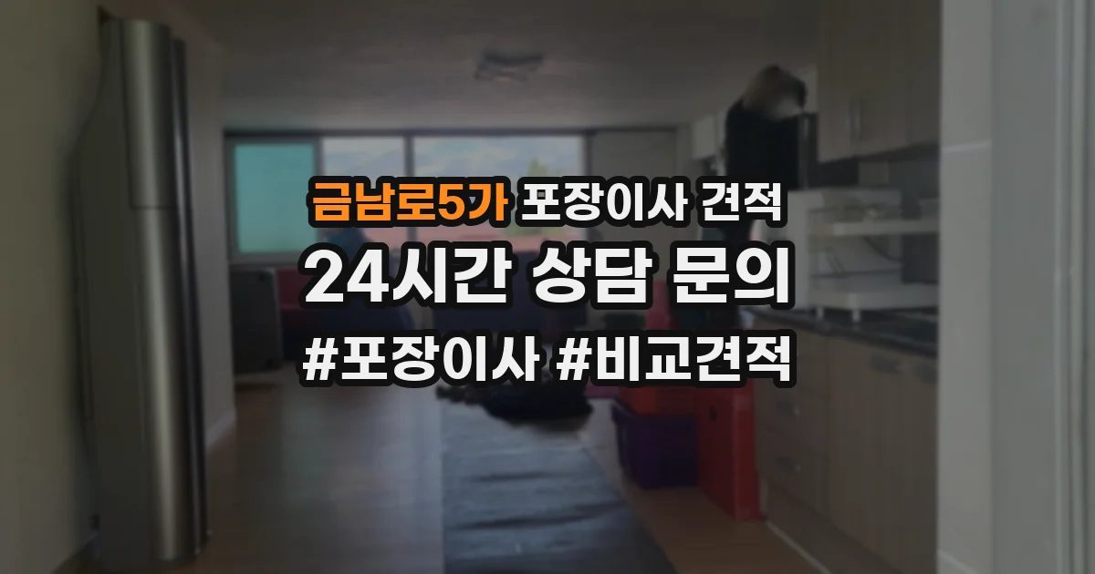 금남로5가 포장이사 견적