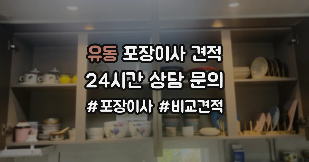 유동 포장이사 견적