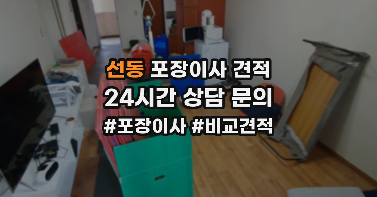 선동 포장이사 견적
