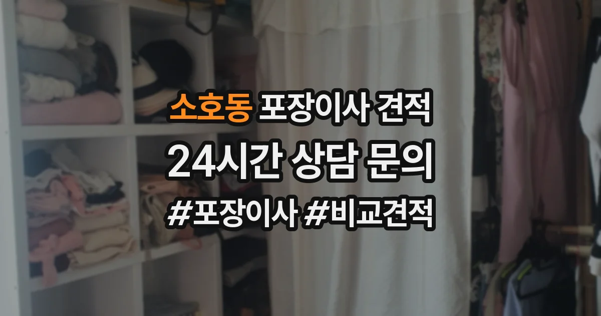 소호동 포장이사 견적